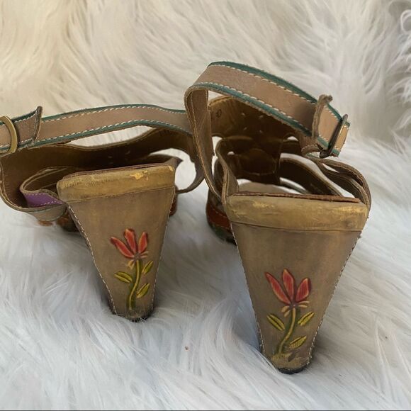 L'Artiste Spring Step Lilac Leather Sandals 10 - Picture 7 of 12